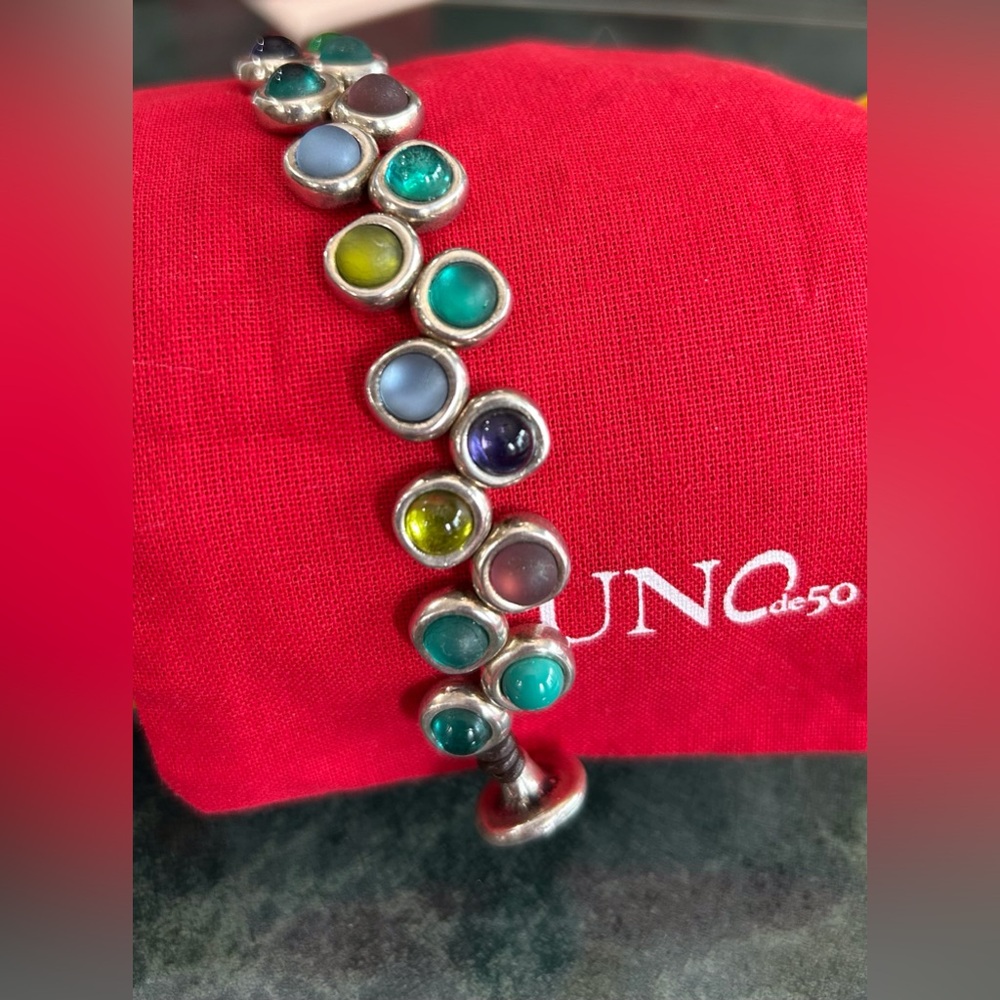 UNO de 50 Californication Multi-colored Murano Glass Bracelet - Picture 8 of 9